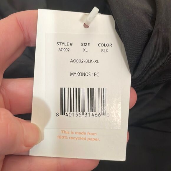 Andie Swim The Mykonos One Piece Swimsuit Black size XL NWT minimalist - Picture 5 of 7